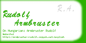 rudolf armbruster business card